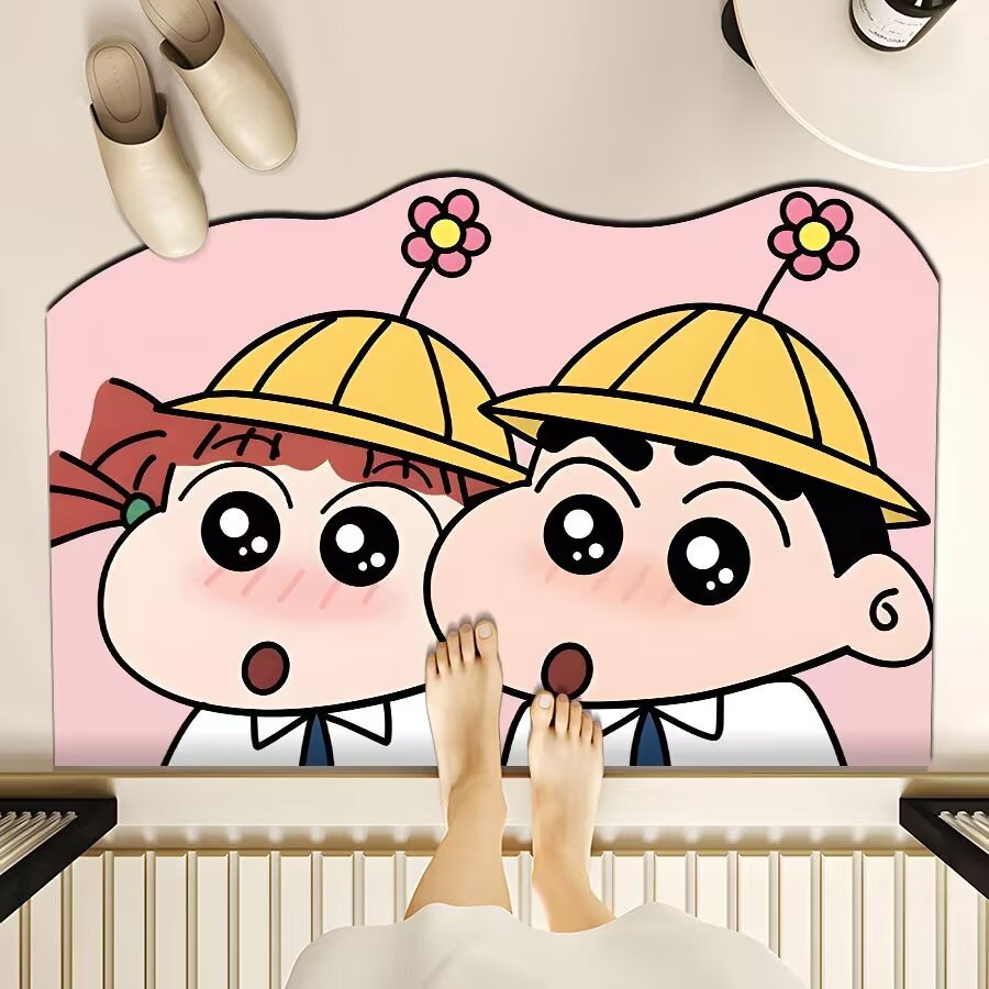 Playful Cartoon-Themed Floor Mat