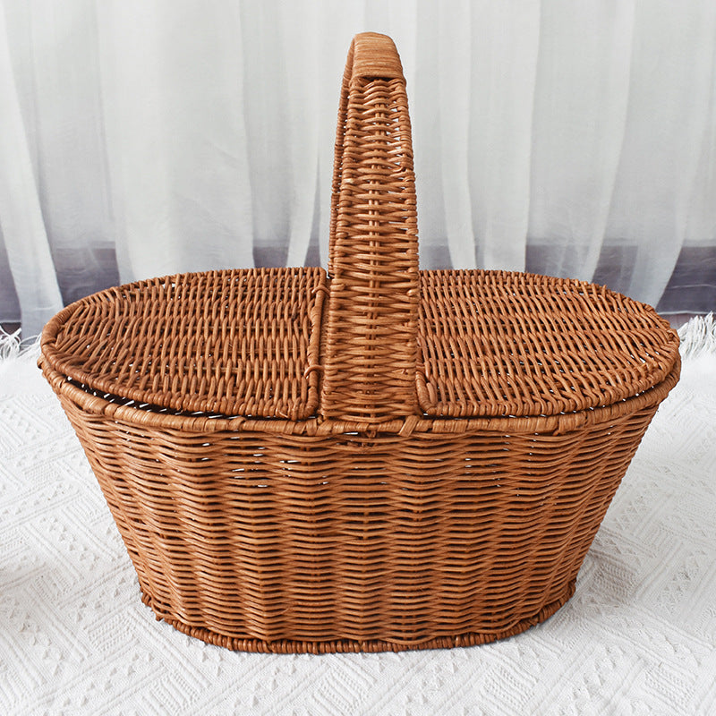 Handcrafted Woven Picnic Storage Basket
