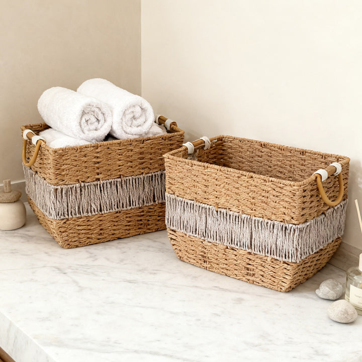 Natural meadows storage basket