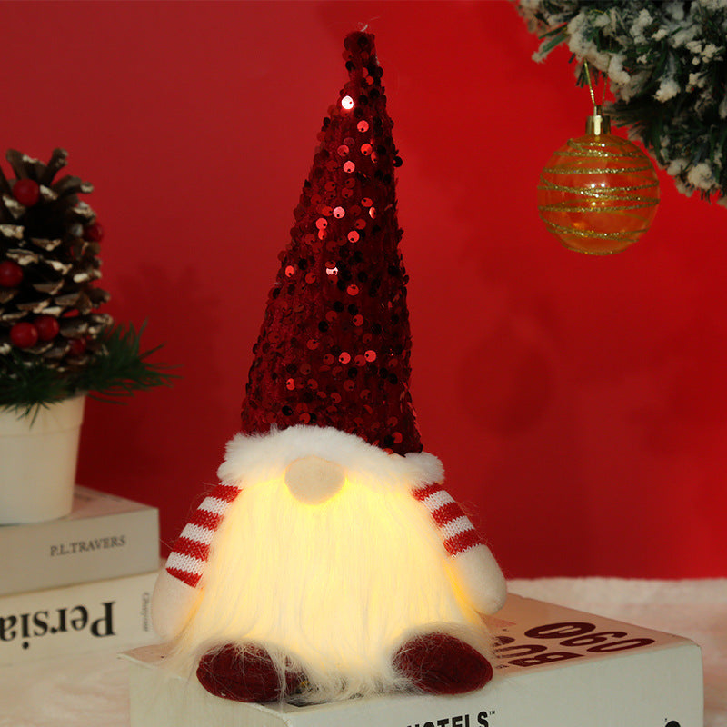 Decorative Christmas gnome with lighting