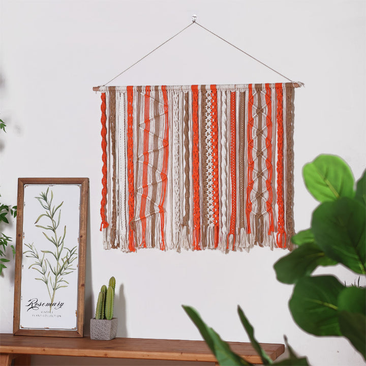 Wall hanging made of woven material