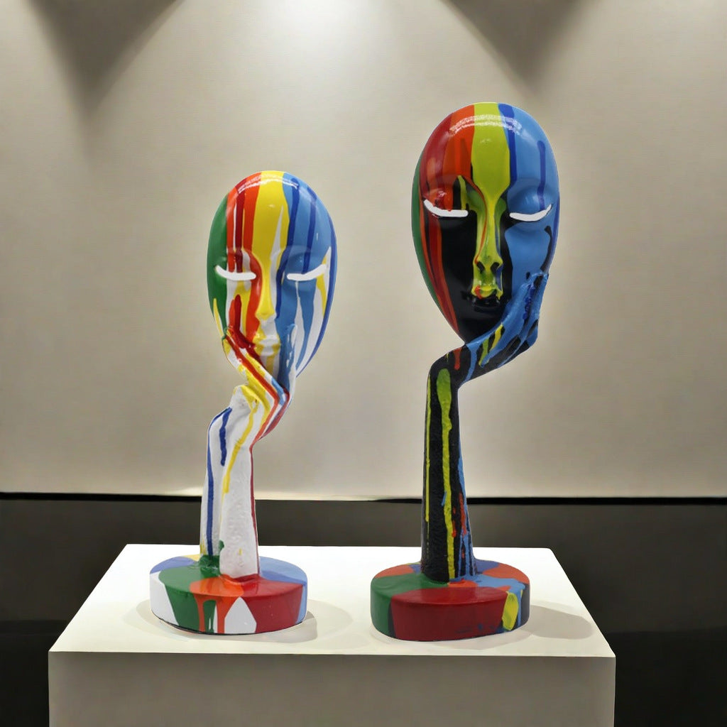 Artful decoration in the form of a contemplative figure