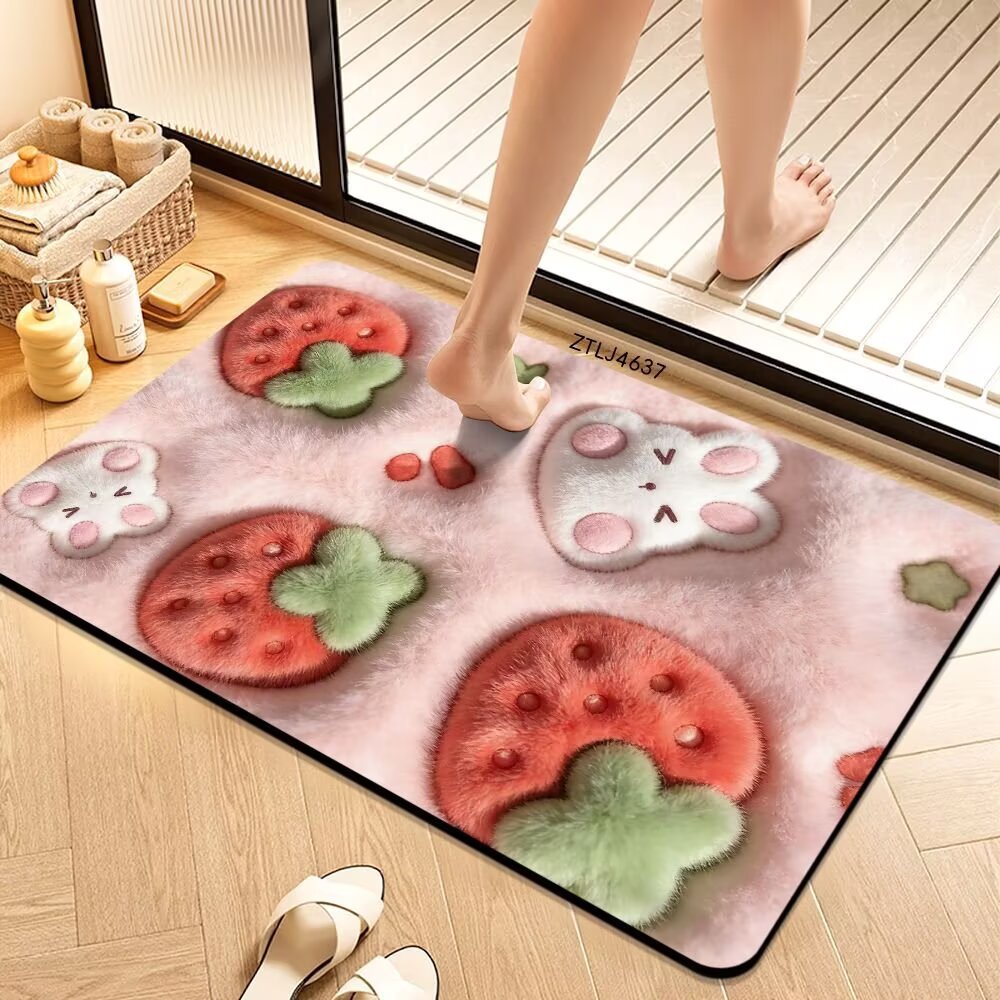 Plush Money-Themed Bath Mat
