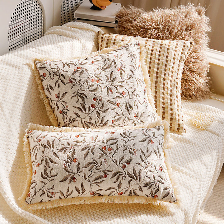 Floral Pattern Decorative Lumbar Pillow