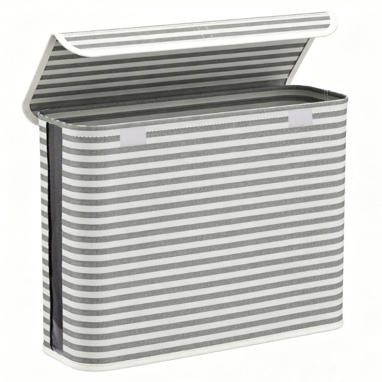 Multifunctional laundry storage box with bamboo lid