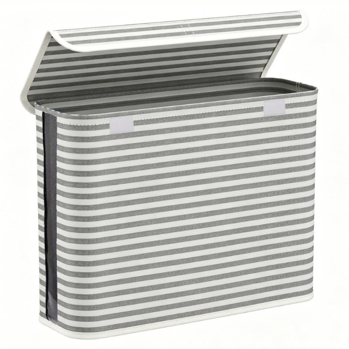 Multifunctional laundry storage box with bamboo lid