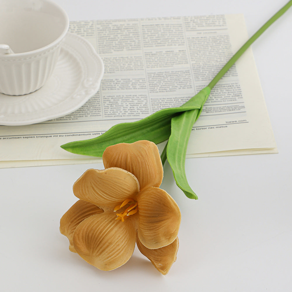 Artificial orchid flower branch with realistic details