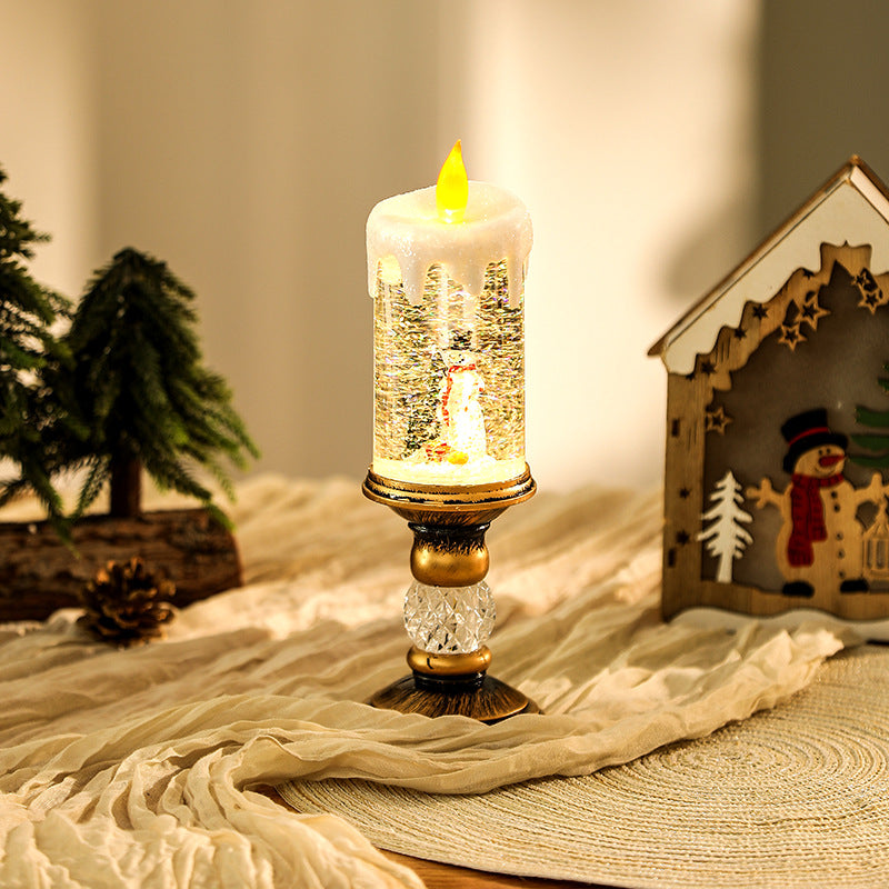 Christmas decoration lantern with snow globe