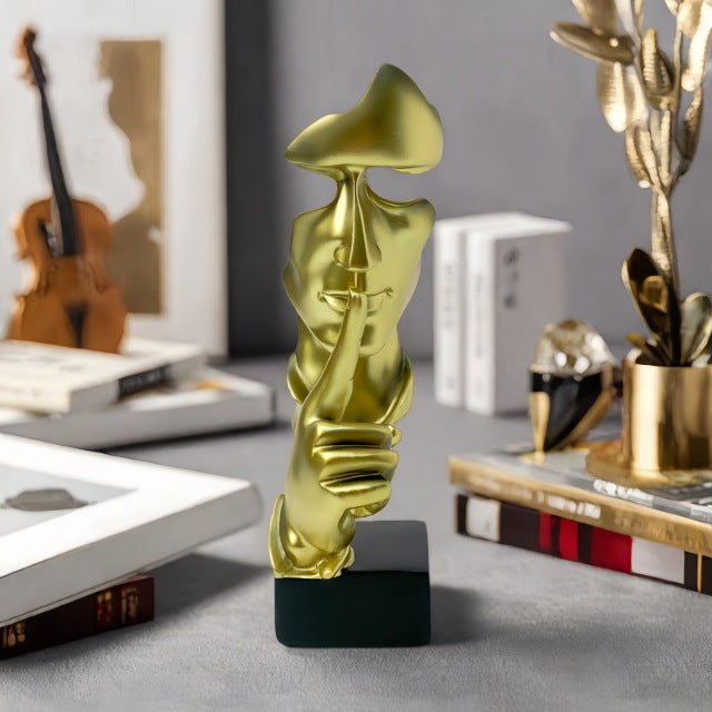 Artful figure with shy girl motif