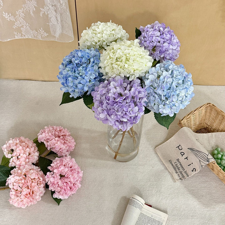 Lifelike Hydrangea Floral Piece