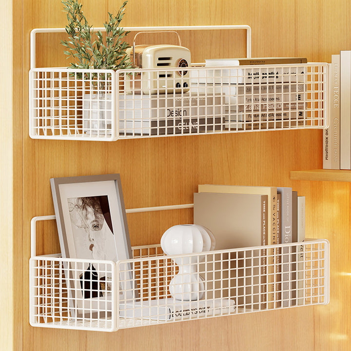 Wall-Mounted Metal Mesh Storage Basket