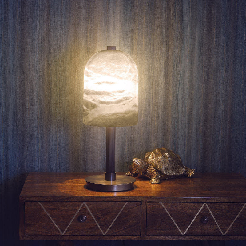 Contemporary natural stone table lamp