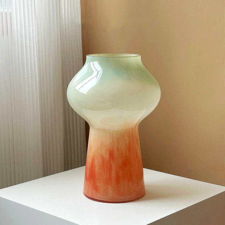 Hand-blown Ombre Art Glass Table Vase