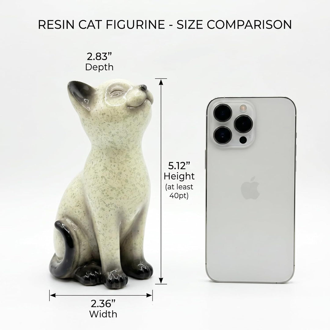 Resin statue of a cat
