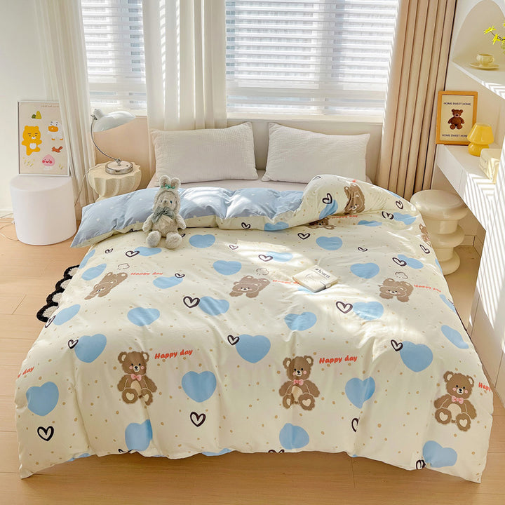 Playful Heart Pattern Duvet Cover Set