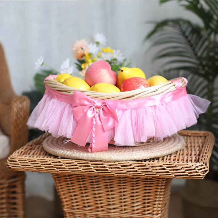 Decorative basket with ruffle detail