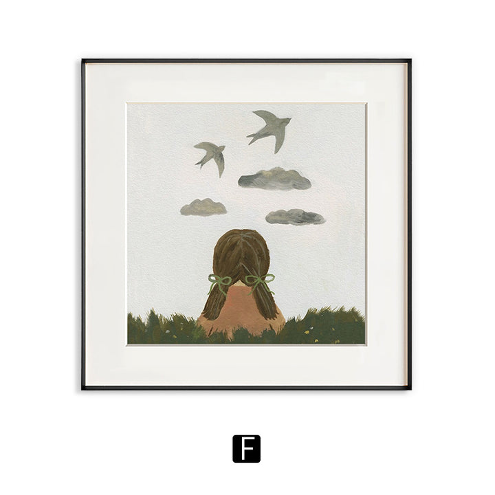 Framed Animal Illustration Artwork