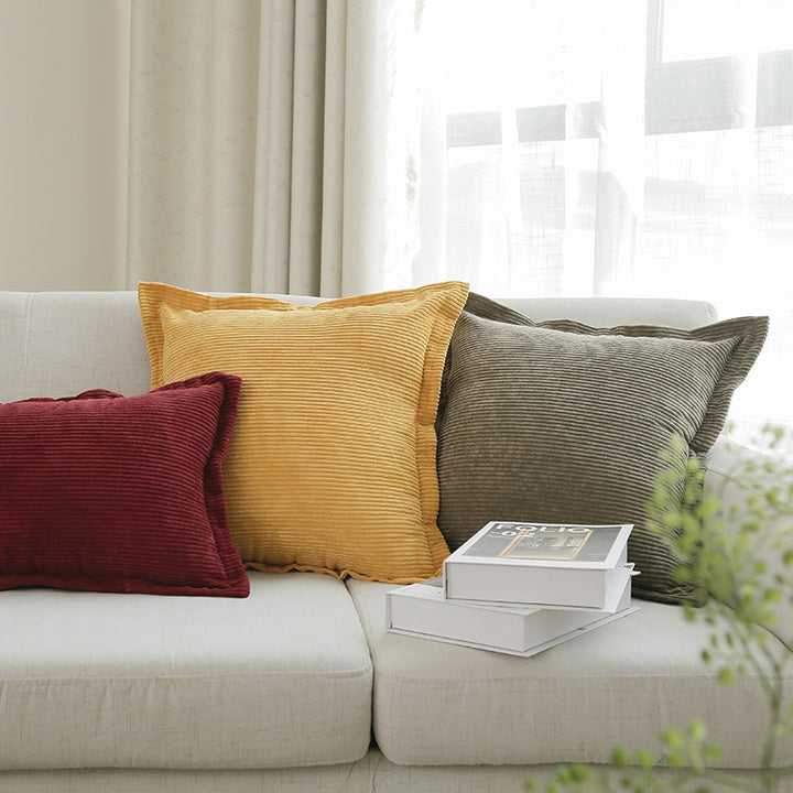 Textured Corduroy Throw Pillow