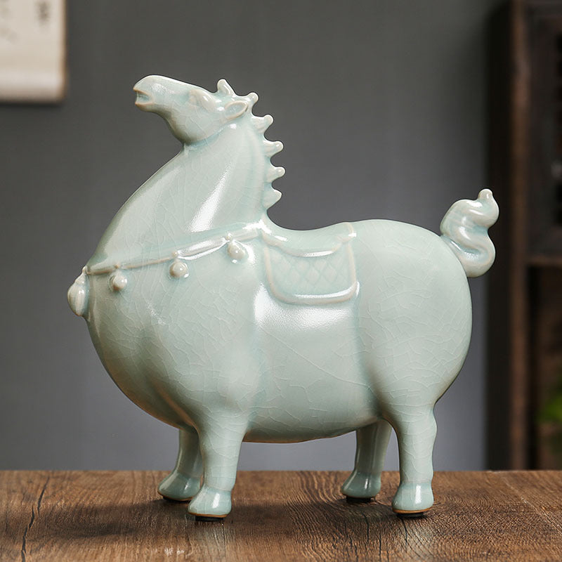 Decorative ceramic horse