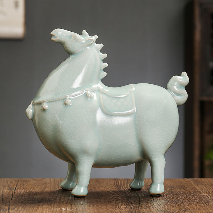 Decorative ceramic horse