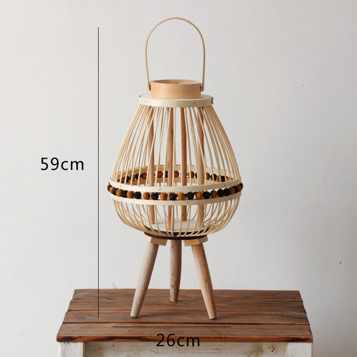 Handcrafted lantern made from natural materials
