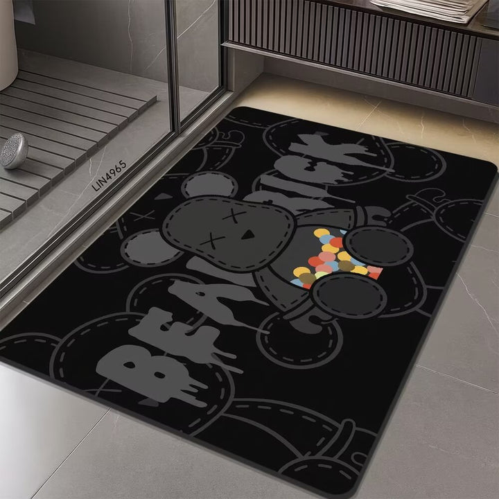 Geometric Hexagonal Pattern Bath Mat