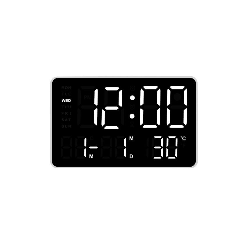 Digital function alarm clock with large LED display