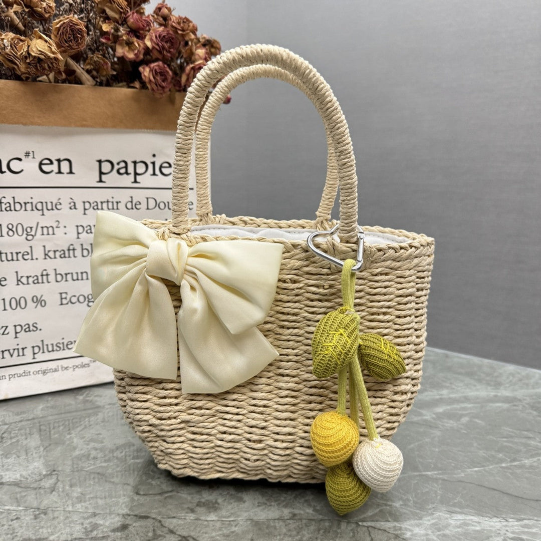Playful Rattan Handbag