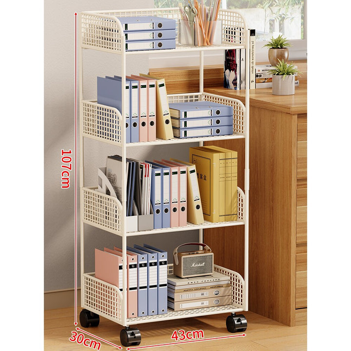 Three-Tier Rolling Mesh Storage Cart with Locking Casters