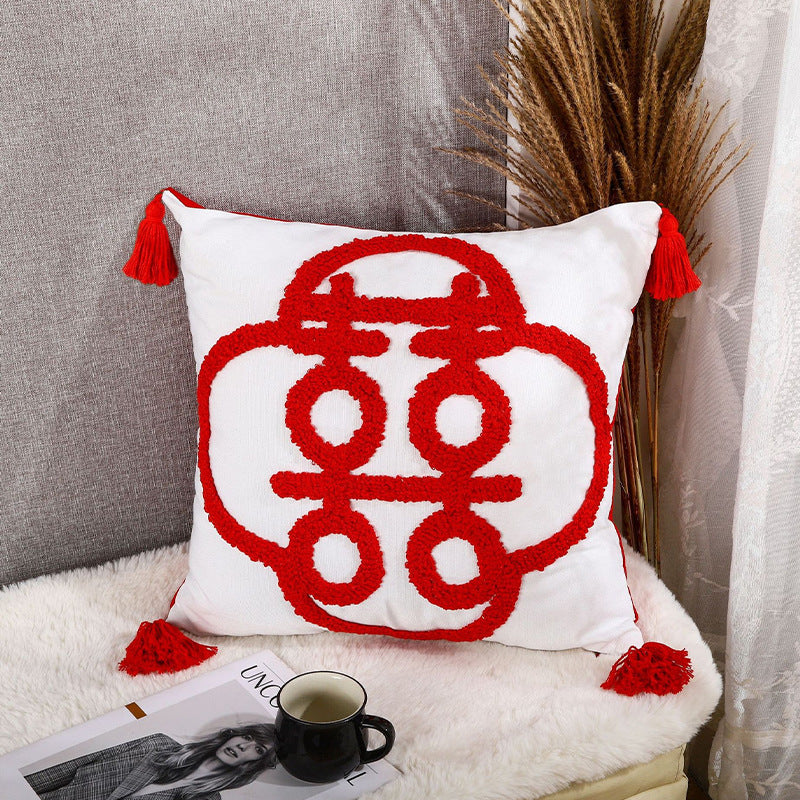 Textured Bohemian Decorative Throw Pillow