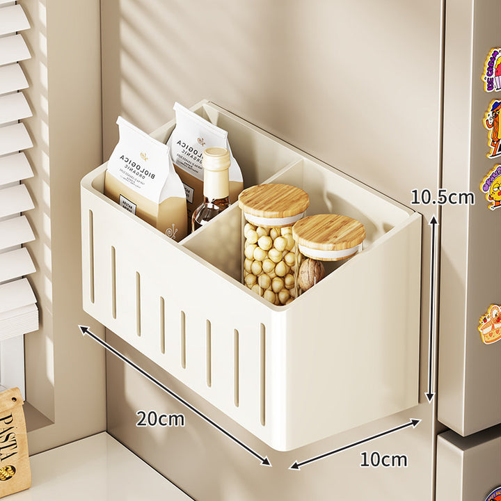 Magnetic Refrigerator Door Organizer with Multi-Compartment Storage