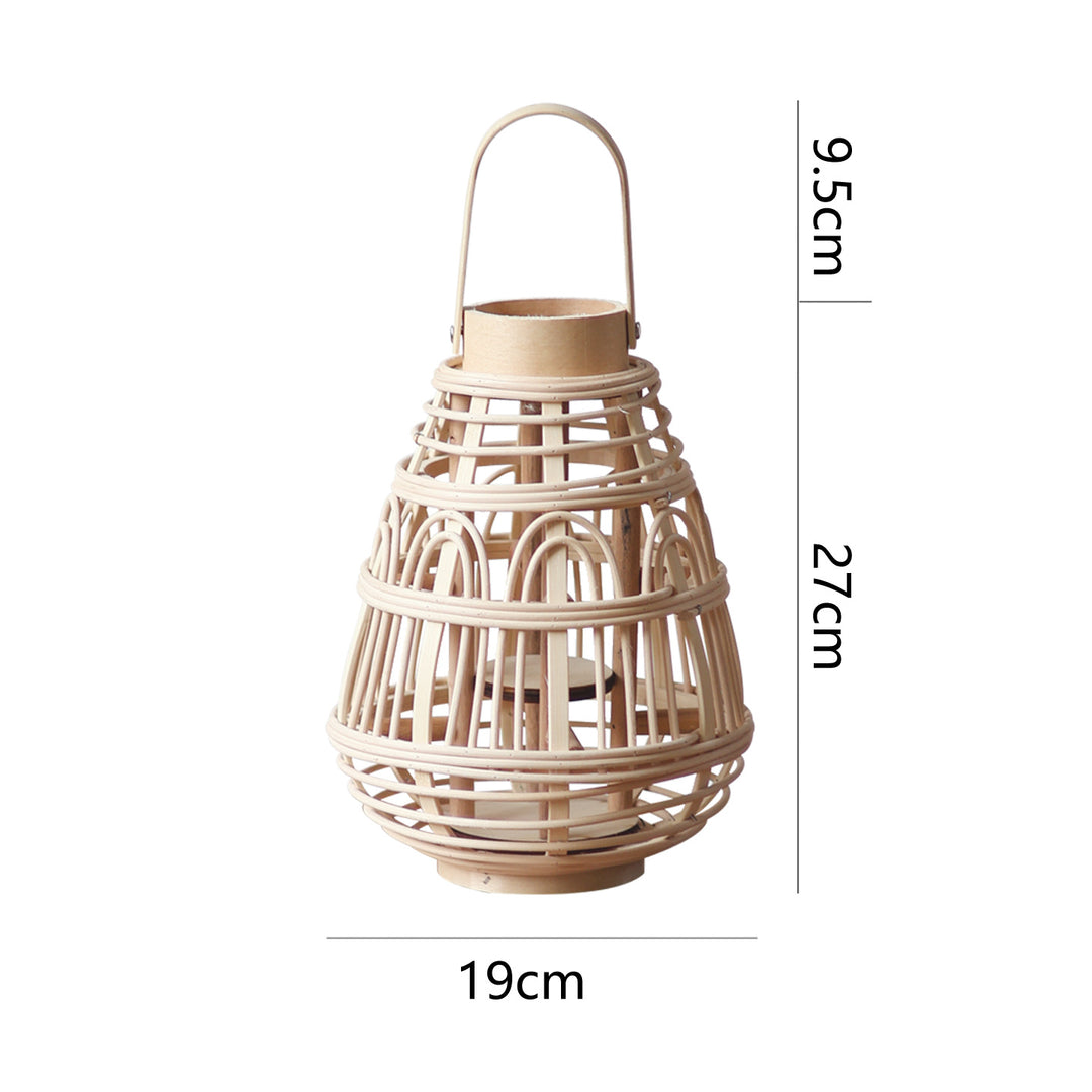 Rustic Rattan Lantern