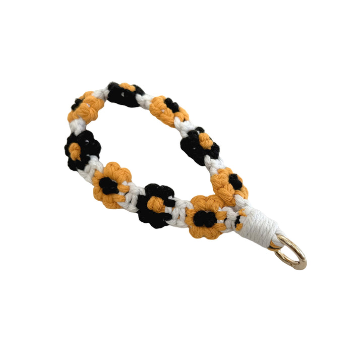 Floral Macrame Keychain Holder