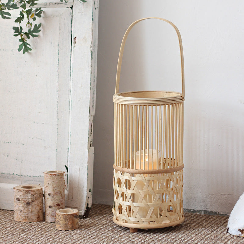 Handcrafted lantern made of rattan