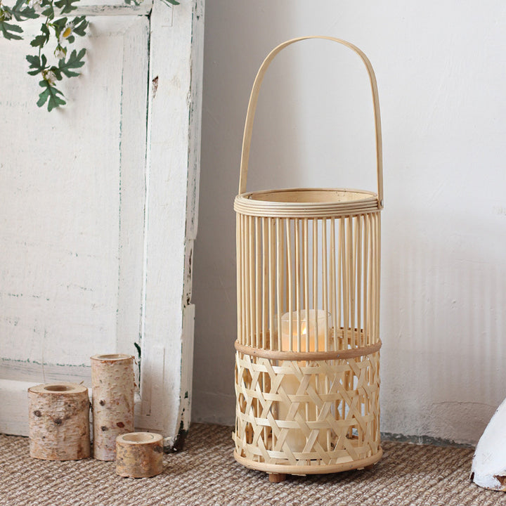 Handcrafted lantern made of rattan