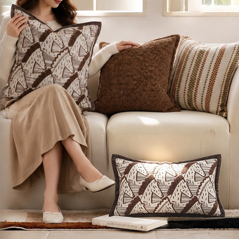 Equestrian-Themed Decorative Lumbar Pillow