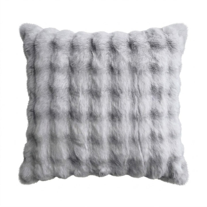 Plush Textured Faux Fur Cushion