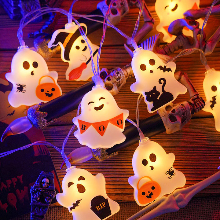 Halloween Ghost LED Light Chain Decorative Garland