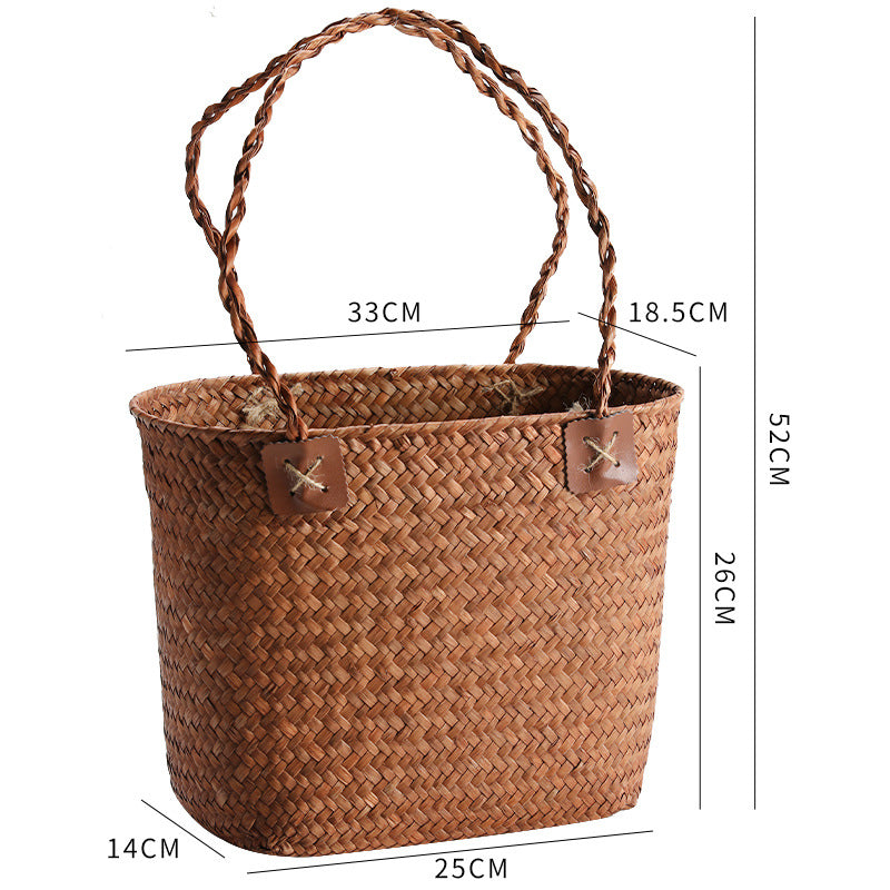 Handcrafted Straw Tote Bag