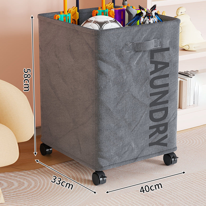 Tall Slim Rolling Fabric Laundry Hamper with Locking Casters