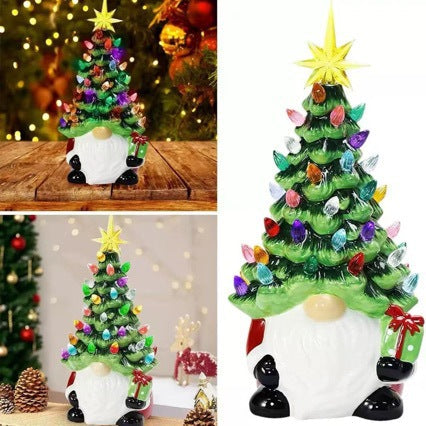 Santa Claus decoration figure with Christmas tree