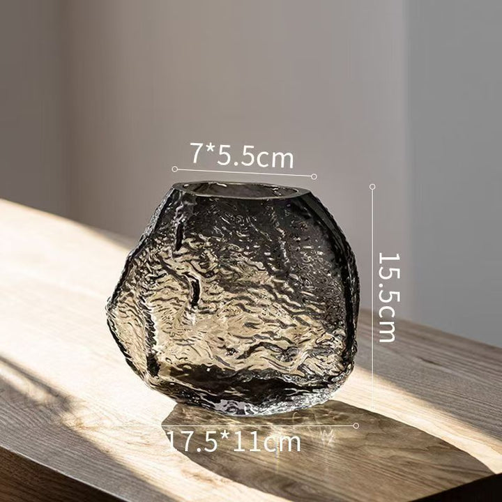 Handcrafted Textured Glass Vase