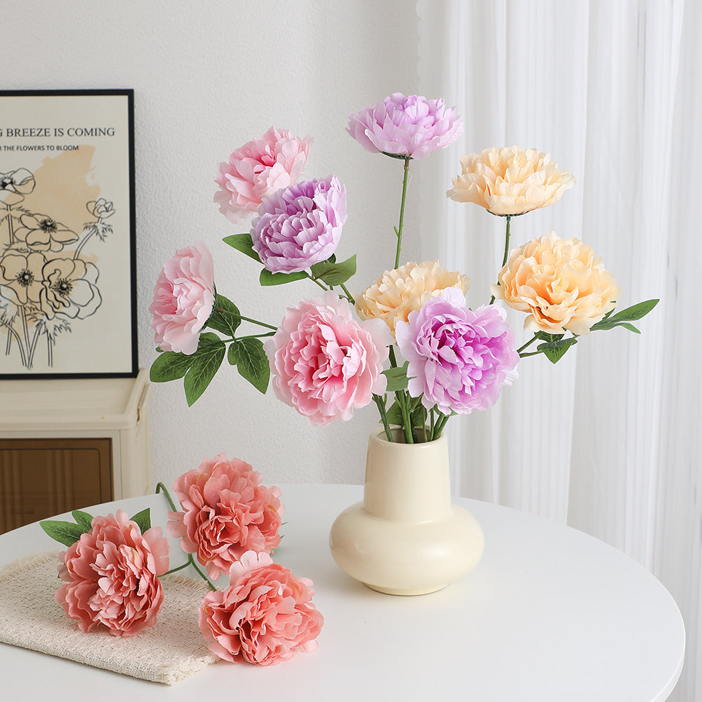 Elegant Artificial Peony Bouquet