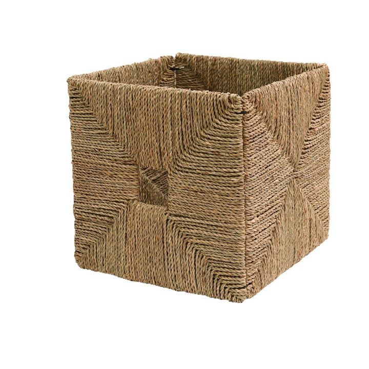 Rustic Decorative Basket Made of Natural Fibers