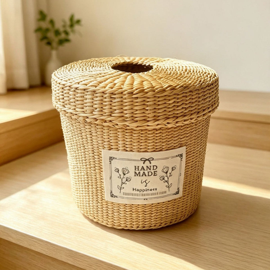 Natural Fiber Decorative Storage Box