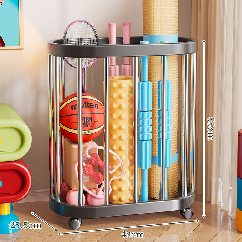Vertical Rolling Sports Gear Organizer Rack