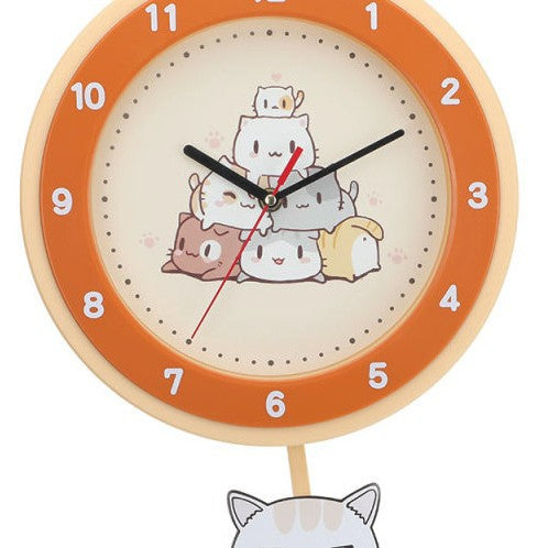 Wall clock with colorful animal design