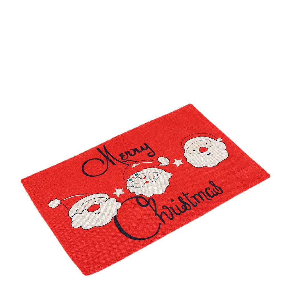 Christmas place mats with festive Santa motif