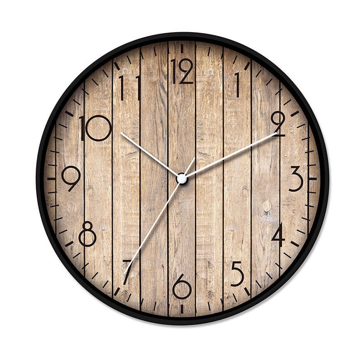 Wall clock with wood look