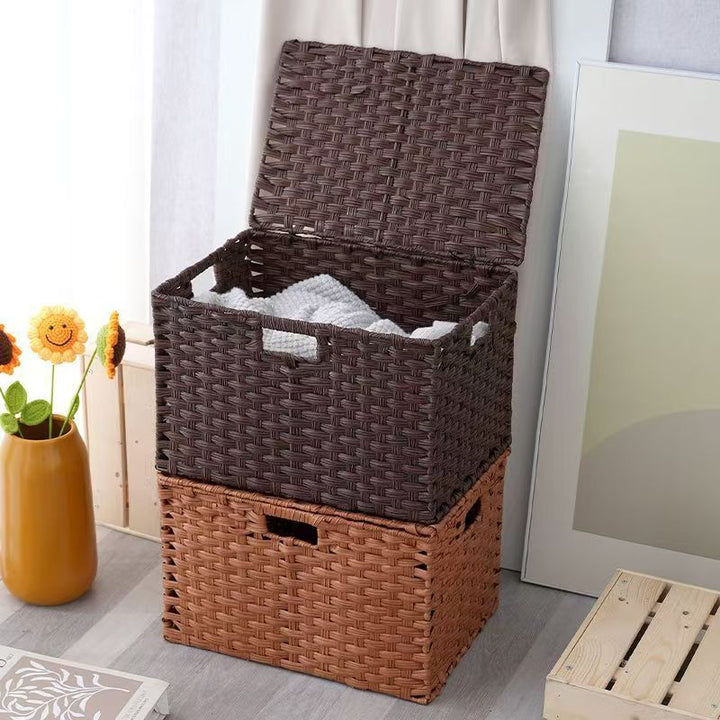 Storage box with braided design